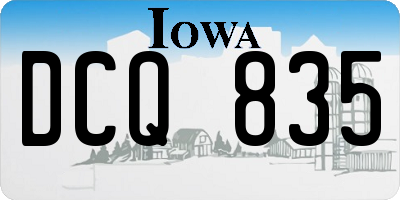 IA license plate DCQ835