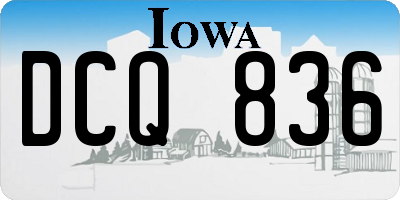 IA license plate DCQ836