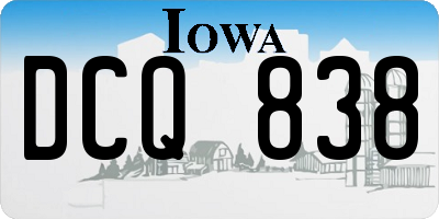 IA license plate DCQ838