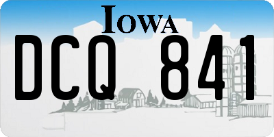 IA license plate DCQ841