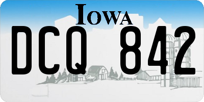 IA license plate DCQ842