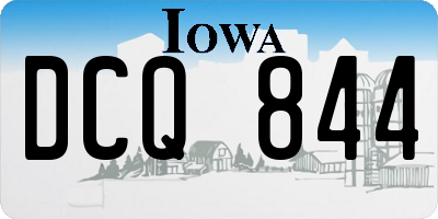 IA license plate DCQ844