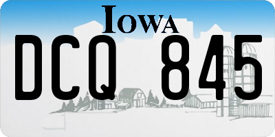 IA license plate DCQ845