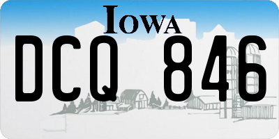 IA license plate DCQ846