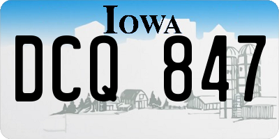 IA license plate DCQ847