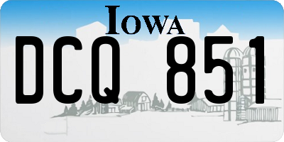 IA license plate DCQ851