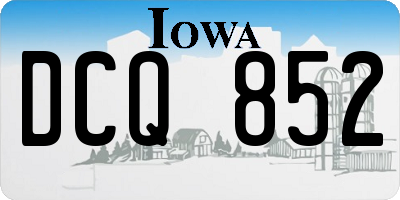 IA license plate DCQ852