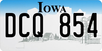IA license plate DCQ854