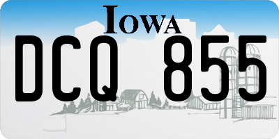 IA license plate DCQ855
