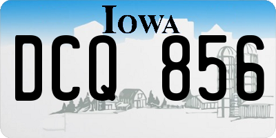 IA license plate DCQ856