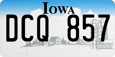 IA license plate DCQ857