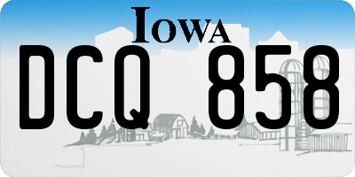 IA license plate DCQ858