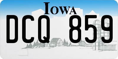 IA license plate DCQ859
