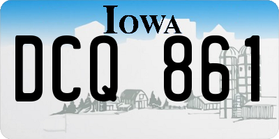 IA license plate DCQ861