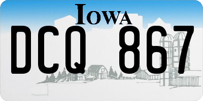IA license plate DCQ867