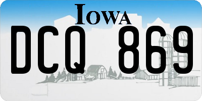 IA license plate DCQ869