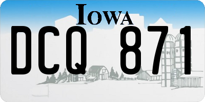 IA license plate DCQ871
