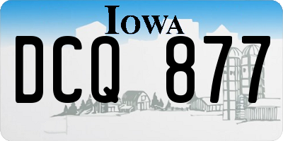 IA license plate DCQ877