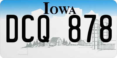 IA license plate DCQ878