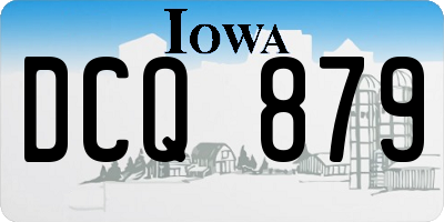 IA license plate DCQ879