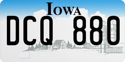 IA license plate DCQ880