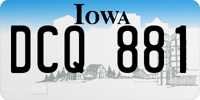 IA license plate DCQ881