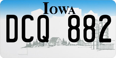 IA license plate DCQ882