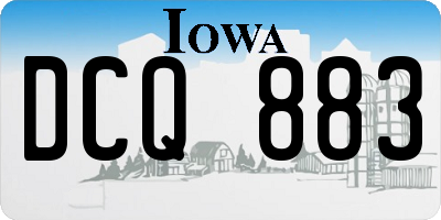 IA license plate DCQ883