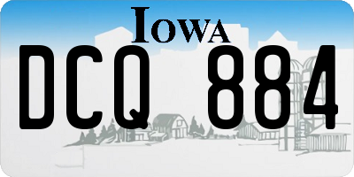 IA license plate DCQ884