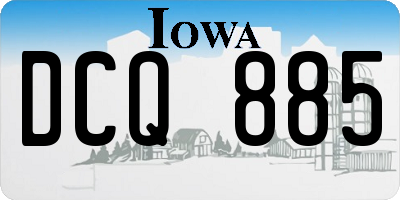IA license plate DCQ885