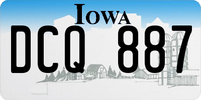 IA license plate DCQ887