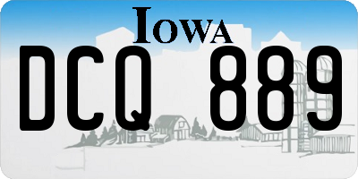 IA license plate DCQ889