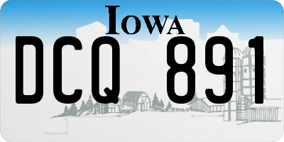 IA license plate DCQ891
