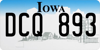 IA license plate DCQ893