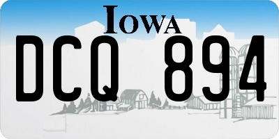 IA license plate DCQ894