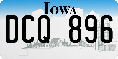 IA license plate DCQ896