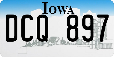IA license plate DCQ897