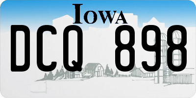 IA license plate DCQ898