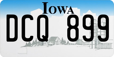 IA license plate DCQ899