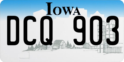 IA license plate DCQ903