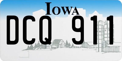 IA license plate DCQ911