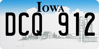 IA license plate DCQ912