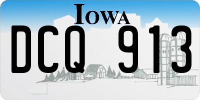IA license plate DCQ913