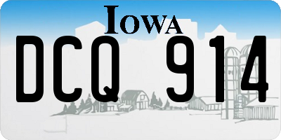 IA license plate DCQ914