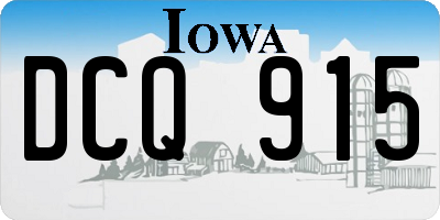 IA license plate DCQ915