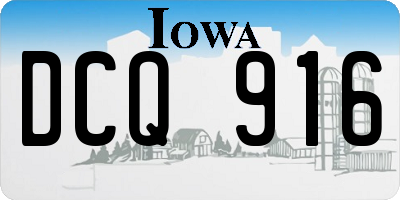 IA license plate DCQ916