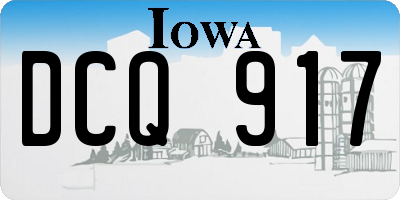 IA license plate DCQ917