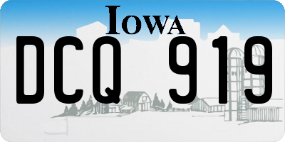 IA license plate DCQ919