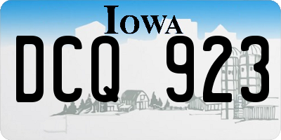 IA license plate DCQ923