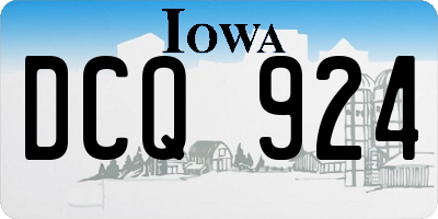 IA license plate DCQ924